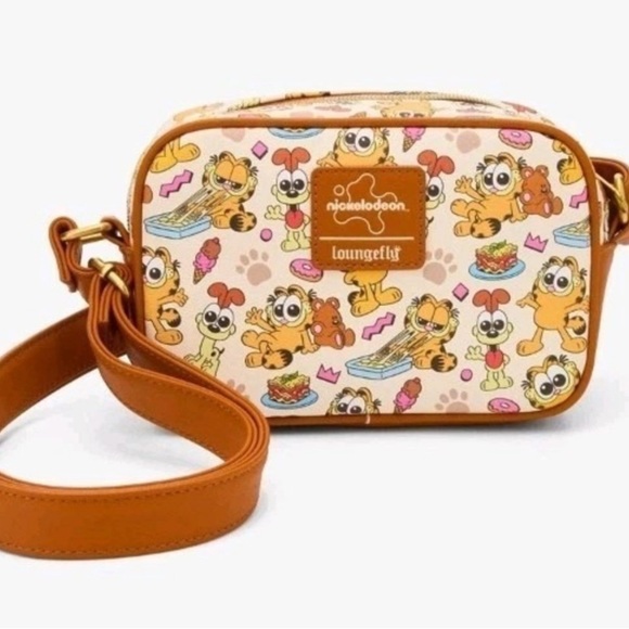 Loungefly Handbags - Loungefly Garfield Crossbody Bag - Tan & Cream with Colorful Accents